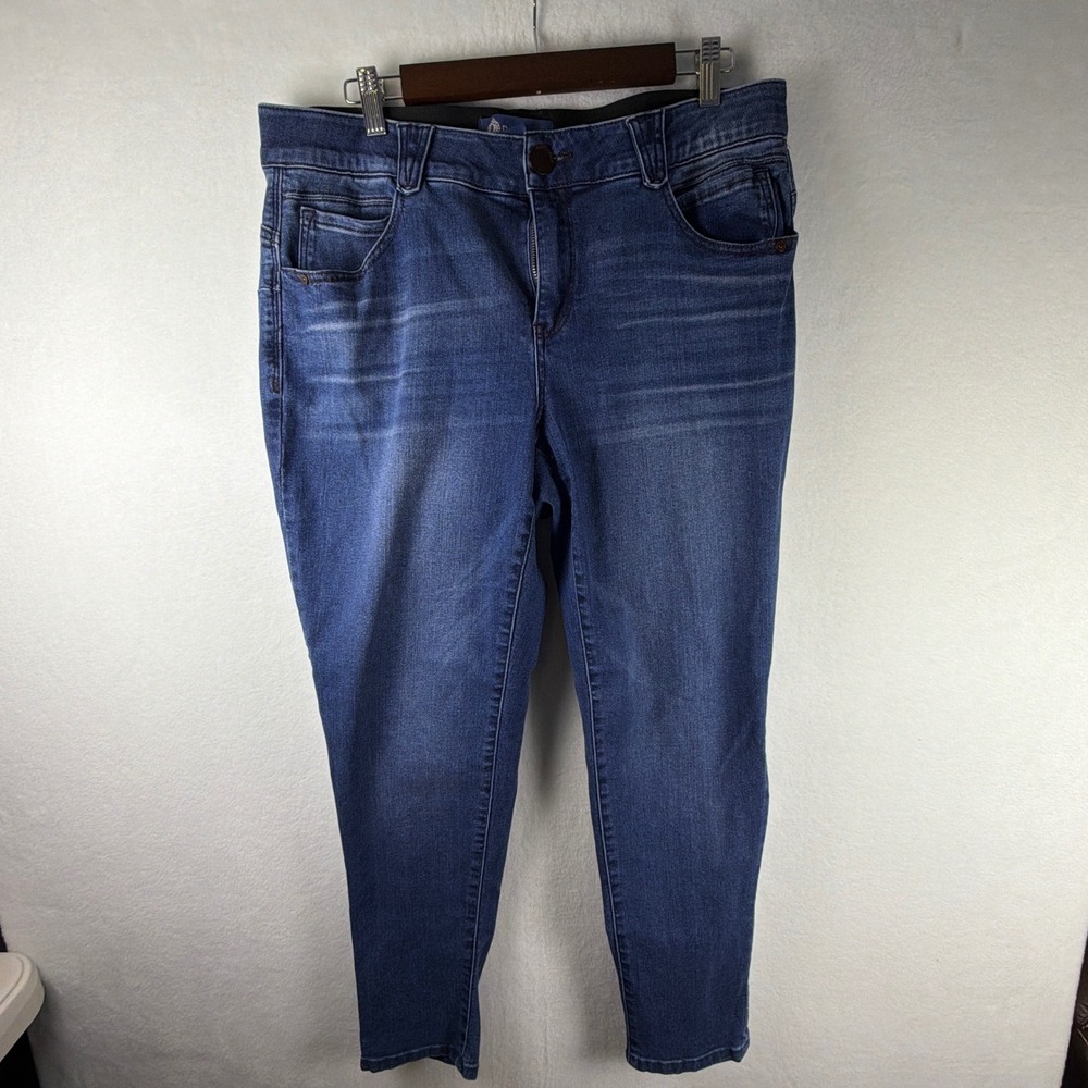 Democracy Ab solution Skinny Jeans Blue Medium Wash Stretch Denim 16W